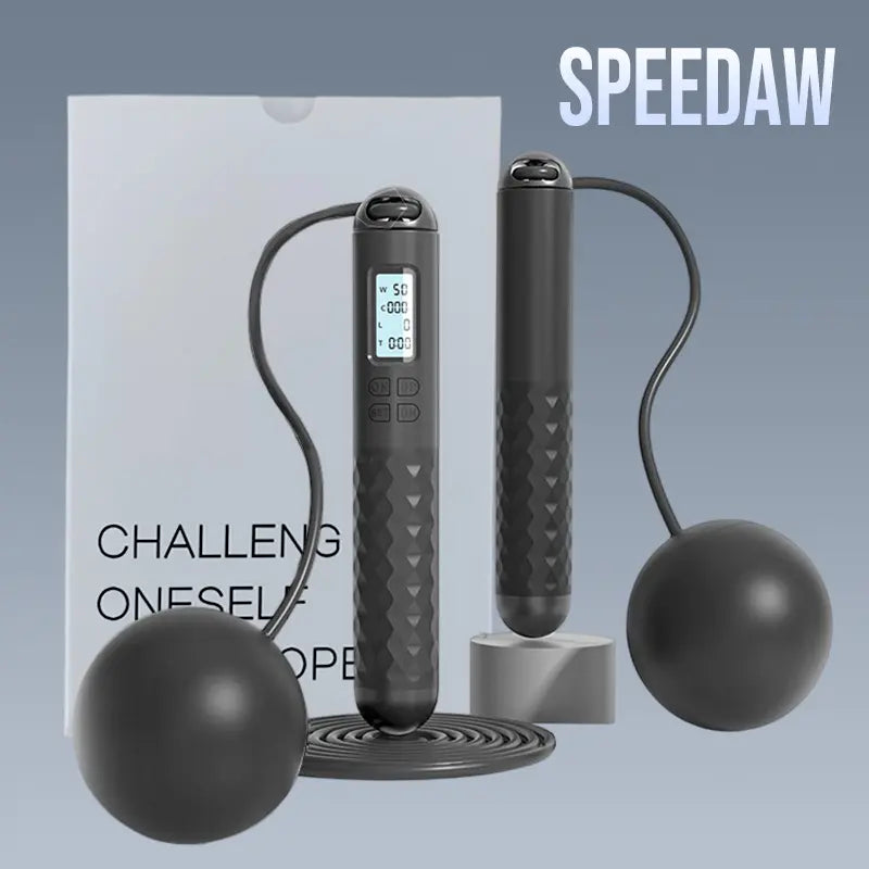 Speedaw Smart Cordless Jump Rope - 2026 2-in-1 Jump Rope with LED Screen & Ergonomic Grips for HIIT Cardio, Home Gym & Travel - Unbreakable Design for Ultimate Performance