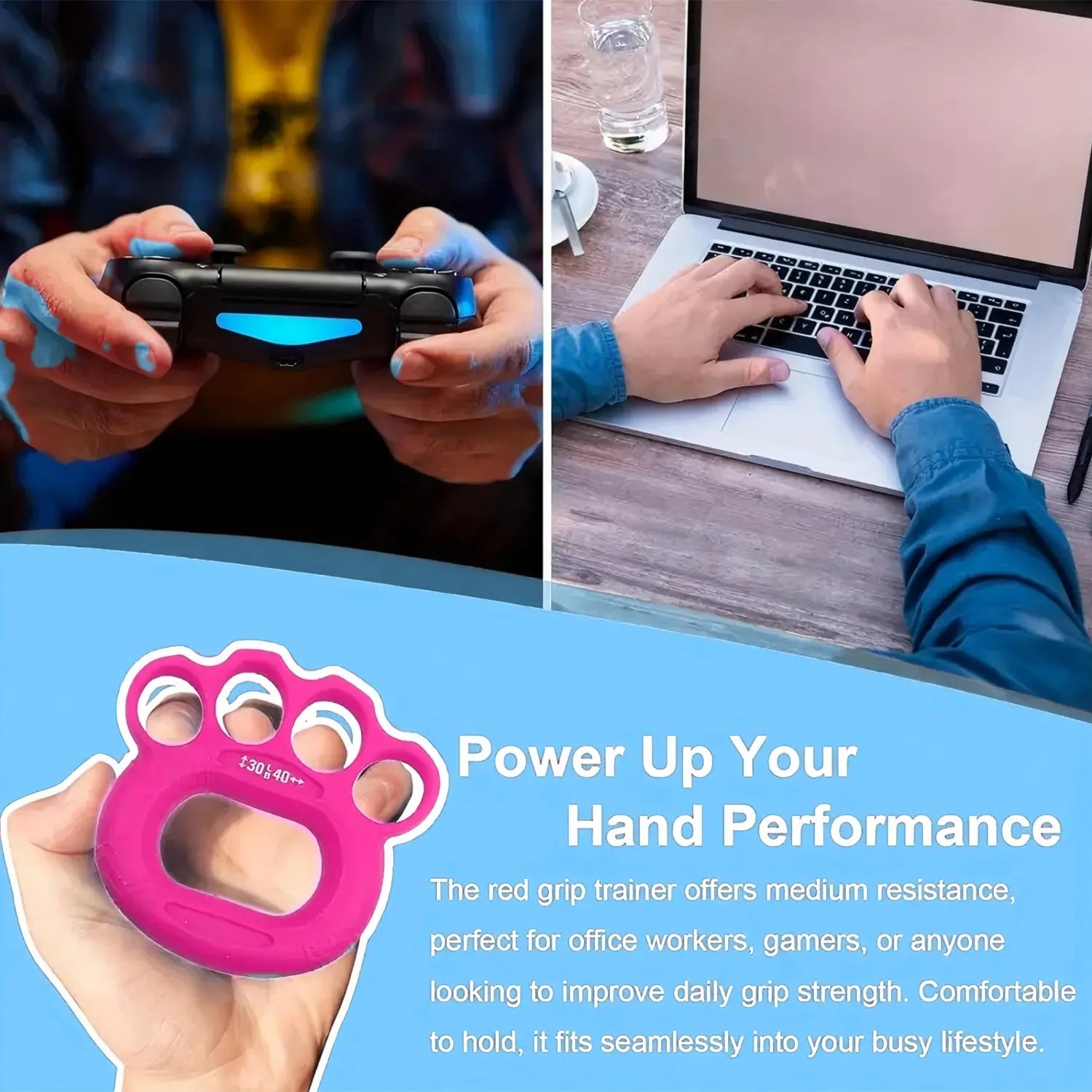 Ultimate Grip Strength Trainer Set - 3-Piece Hand Strengthening Devices for Rehabilitation, Stress Relief & Forearm Power for Men & Women
