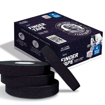 Iron Grip Fightwear Premium Finger Tape Black (0.3 in X 45 Ft) – Jiu-Jitsu & Grappling Athletic Tape Sports Tape