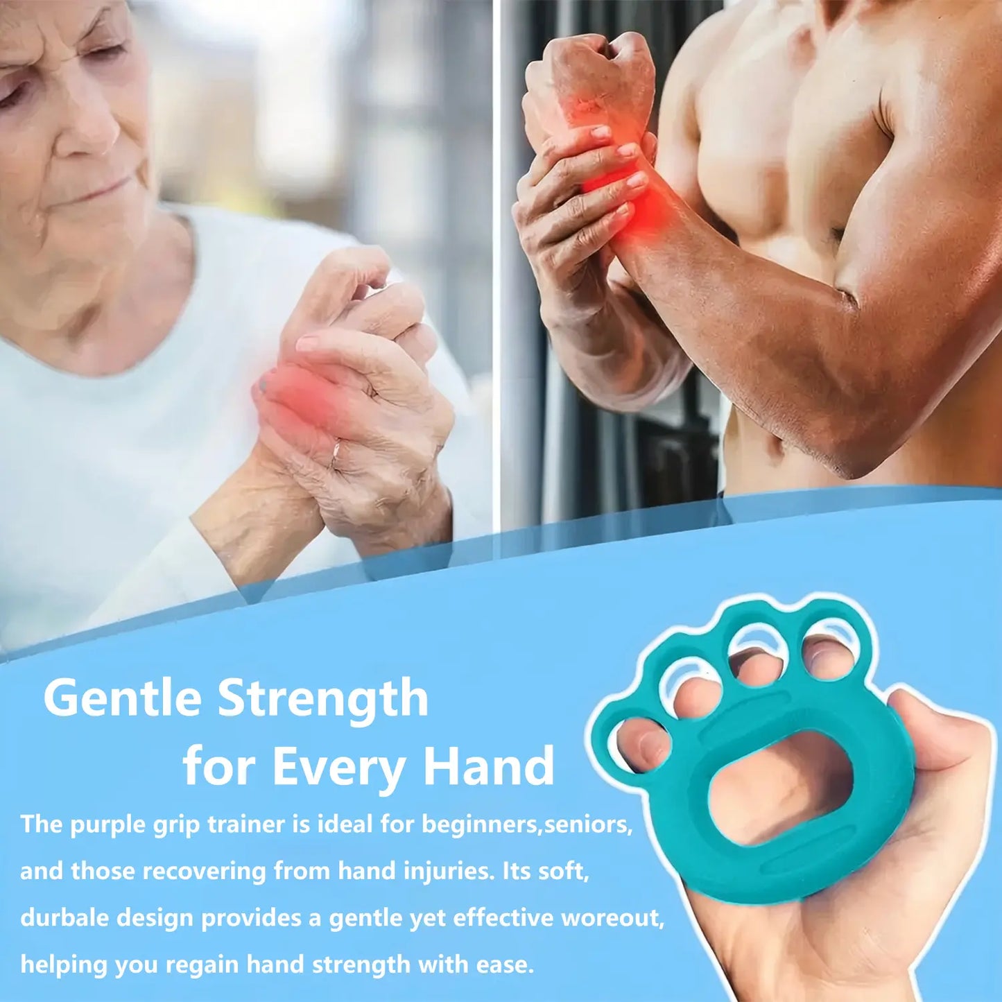 Ultimate Grip Strength Trainer Set - 3-Piece Hand Strengthening Devices for Rehabilitation, Stress Relief & Forearm Power for Men & Women