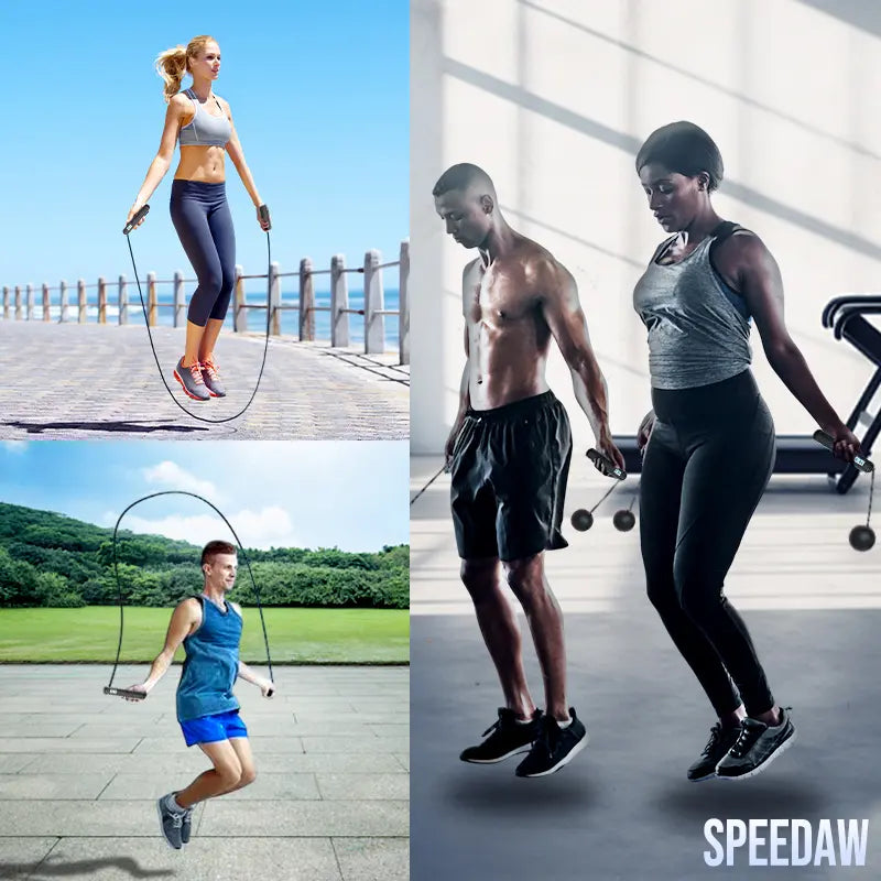 Speedaw Smart Cordless Jump Rope - 2026 2-in-1 Jump Rope with LED Screen & Ergonomic Grips for HIIT Cardio, Home Gym & Travel - Unbreakable Design for Ultimate Performance